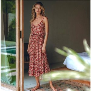 Pampelone Sleeveless Floral Dress Size S